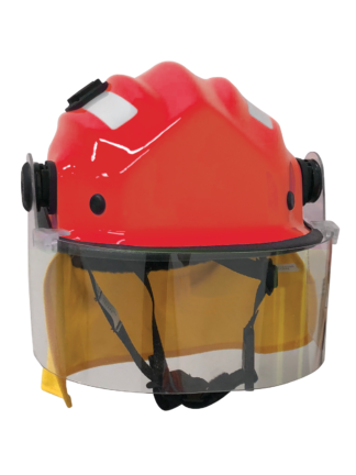 BR9 Cap Style Wildland Firefighting Helmet, with clip on visor & mesh cradle